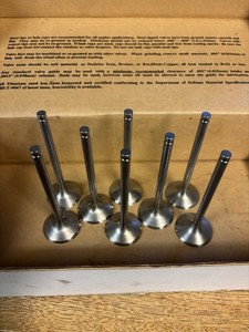 SET OF 8 VALVE 1.6 X 4.91 LENGTH STAINLESS STEEL NOS B322