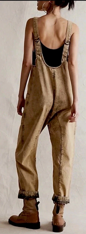 FREE PEOPLE ~WE THE FREE~ Farrow High Roller Denim Overalls, XL TALL NWOT - Image 3 of 4