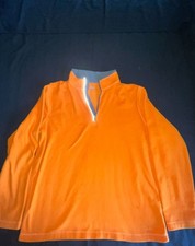Fila Mens Orange Fleece Pullover Half-Zip Jacket XL
