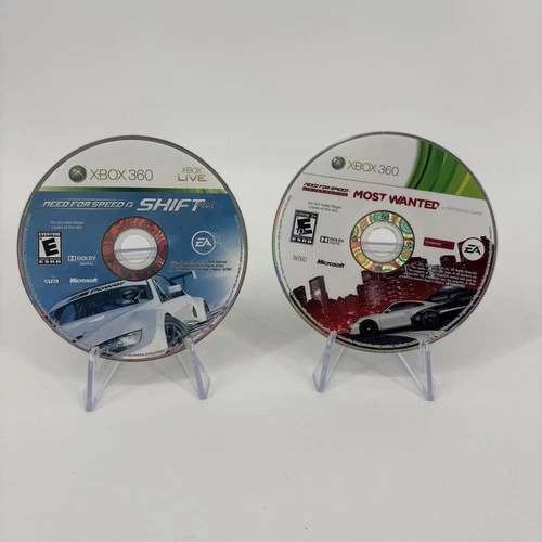 Need for Speed Most Wanted & Need For Speed Shift Xbox 360 Game Discs Only