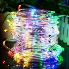 1/2PCS Solar Rope Lights Outdoor LED RGB PVC Tube Fairy String Light Garden 32M