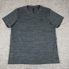 Adidas Aeroready Axis Tech Tee T-Shirt Polyester Gray Mens Medium M