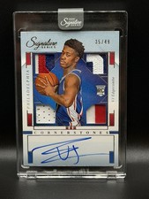 2025-26 Panini Signature Series VJ Edgecombe Cornerstones Rookie Auto /49 Rc