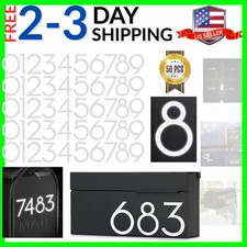 3 inch Reflective Mailbox Numbers Sticker 0-9, 5 Sets Modern Number Vinyl Wat...