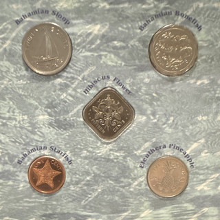 Bahamas 5 Coin Collection Set in Folder Sloop Bonefish Hibiscus