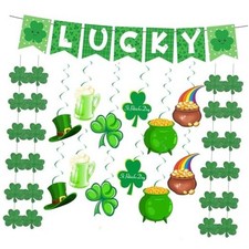St Patricks Day Decorations Kit, 29Pcs St. Patrick's Day Party Decor Shamrock