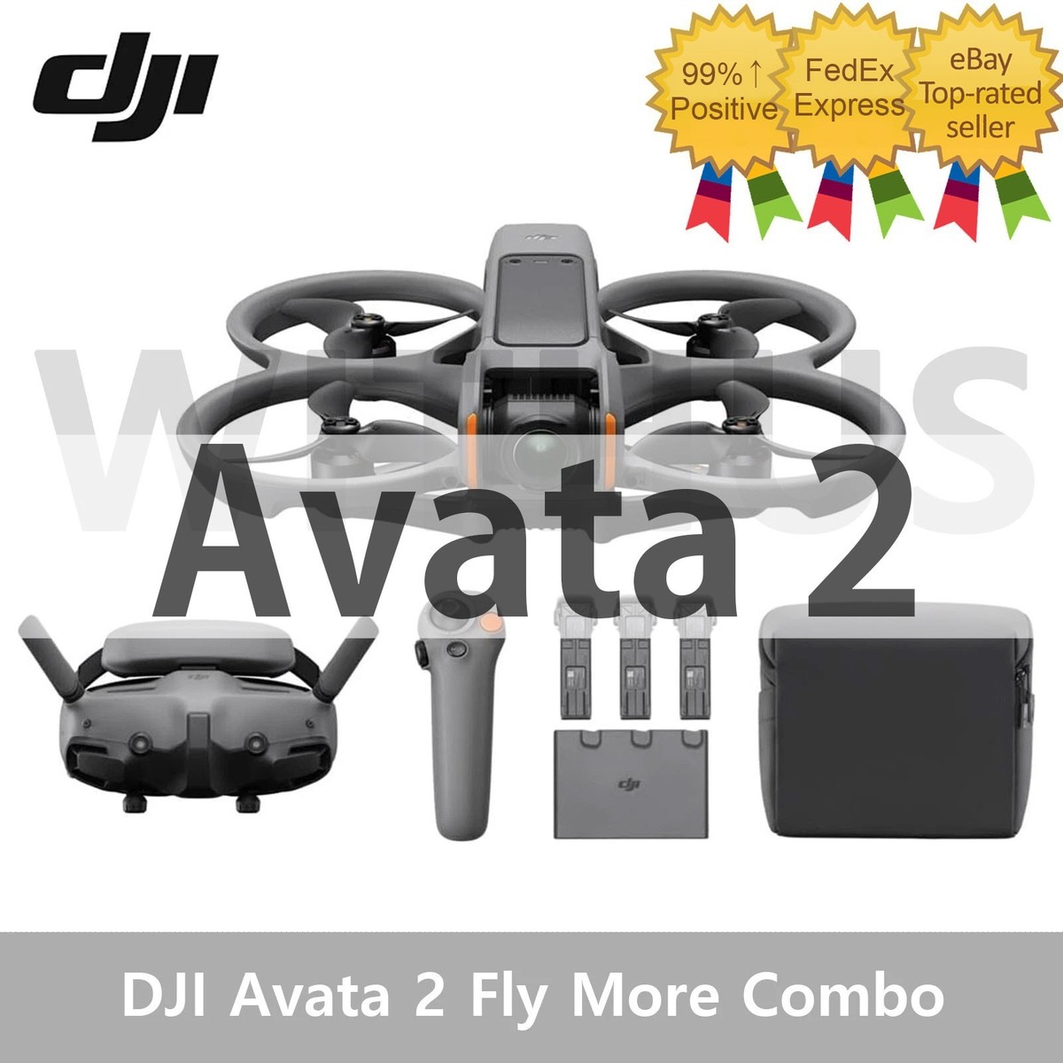 DJI Avata 2 Fly More Combo Drone + RC Motion 3 + Goggles 3 / No
