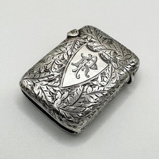 VICTORIAN VESTA CASE STERLING SILVER BIRMINGHAM 1894 JOSEPH GLOSTER