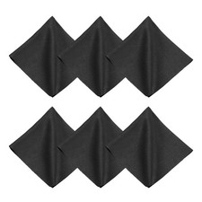 6Pcs 12x12" Microfiber Cleaning Cloth for Glasses Screens Camera Lenses, Black