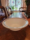 Vtg Pyrex Tableware by Corning Fleur De Lis 8.75"w x 4"h Serving Bowl #718-18
