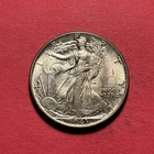 (1) Vintage 1943-P Walking Liberty Half Dollar UNC DETAILS OBV. SCRATCH