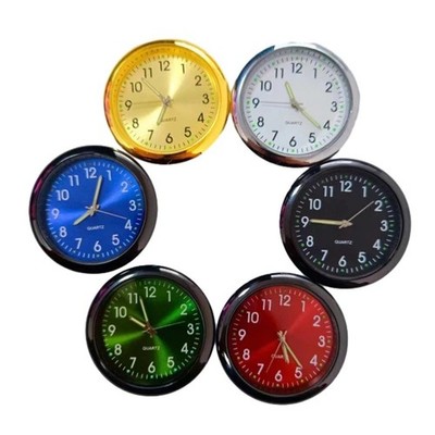 Car Dashboard Clock Mini Tiny Analog Clock Watch for Vehicle Stick On Clock USA
