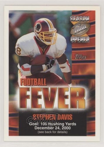 2000 Topps Season Opener Football Fever Sweepstakes Stephen Davis (September 18)