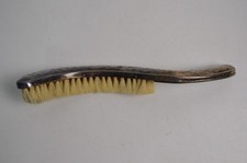 Antique Silver Wood Horsehair Shoe Boot Brush Crumb Sweeping Collectible