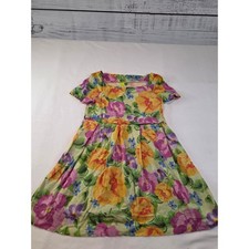FARM Rio Colorful Tropical Floral Short Sleeve Mini Dress - Size Small