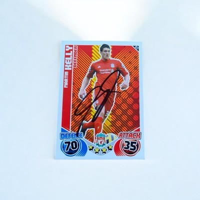 SIGNIERTE Martin Kelly Liverpool Match Attax Karte, mit Echtheitszertifikat Nachweis