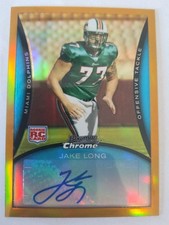2008 Bowman Chrome Football Jake Long Rookie Auto Gold Refractor #’d 25