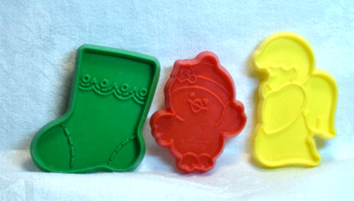 Hallmark Vtg Cookie Cutter Petite Set - Christmas Stocking Winter Bird Angel