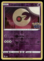 Lunatone 034/078 Pokémon GO Reverse Holo Uncommon