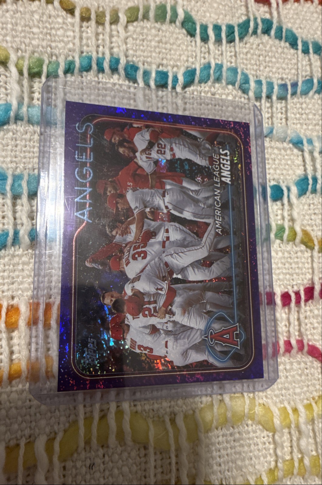 2024 Topps Series 1 - Los Angeles Angels #279 Purple Holofoil 141/799