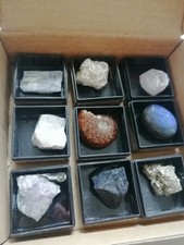 9pc Crystal Specimen Mineral Natural Stones Bundle Set