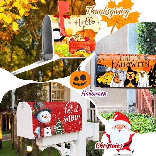 12 Pcs Magnetic Seasonal Mailbox Covers Standard Size 18 x 21 Inch Patriotic ... - 第 5/7 張圖片