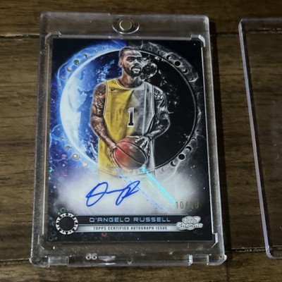 Topps 2023-24 Cosmic Chrome Equinox D'Angelo Russell Black Eclipse /10 ERA-DR A 