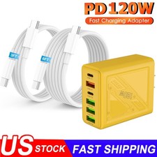 120W Super Fast Charge Wall Charger USB + Type C For Motorola Moto G 2026 Power