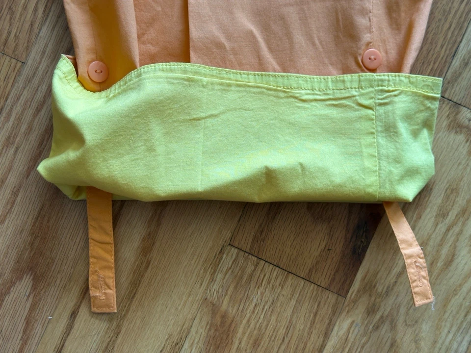 Danskin Woman’s Orange/Yellow Cropped capri straight leg pants drawstring - Image 2 of 4