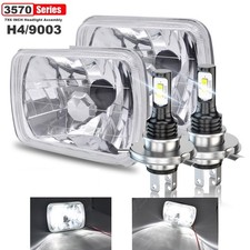 Pair 5x7" 7x6" 90W LED Headlights Hi/Lo Beam For Dodge D150 D250 D350 Ram 50 H4