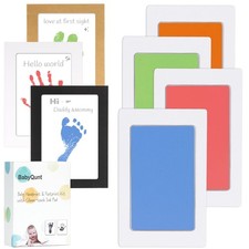 BabyQunt Inkless Baby Hand and Footprint KitClean-Touch Ink Pad KitSafe No Me...