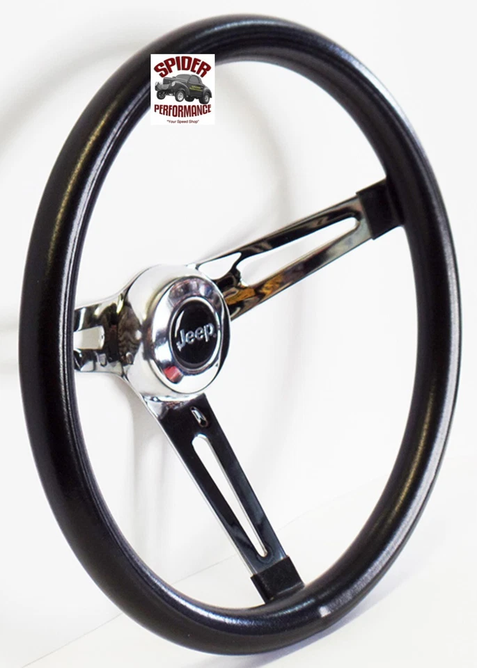 Jeep CJ5 CJ6 1967-1975 volante 13 1/2" muscle car cromado Foto 2 de 4