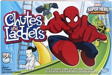 Hasbro Gaming Chutes and Ladders: Marvel Spider-Man Edition Board Game for Kids