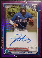 2024 Bowman Chrome Purple Mojo Auto Autograph /199 #BMA-PS - Paulino Santana