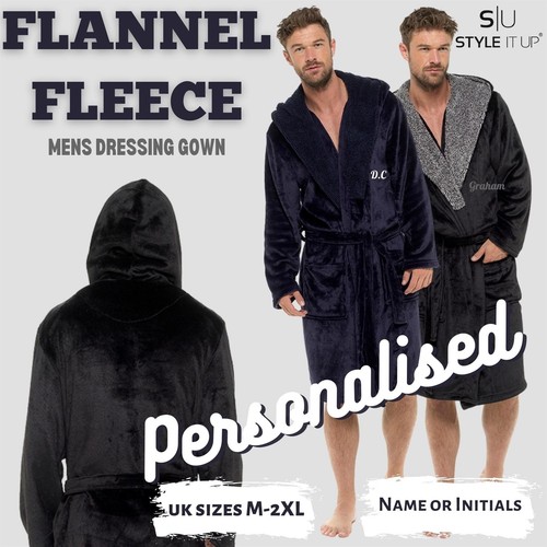 luxury mens personalised dressing gown