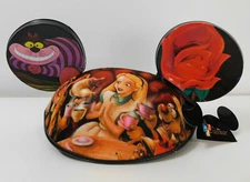 2009 Disney Shopping Mickey Ear Hat ALICE IN WONDERLAND Cheshire Cat Mad Hatter+