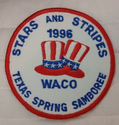 Embroidered Good Sam Souvenir Patch Stars & Stripes Spring Samboree Waco Tx PA67