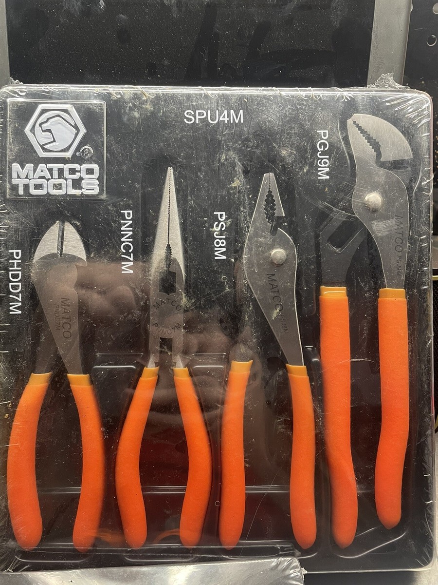 Matco Tools 4 Pc. Universal Plier Set - Orange SPU4M | eBay