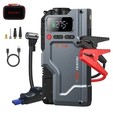 Portable Jump Starter with Air Compressor, 6000A Car Battery Booster Jumper Box