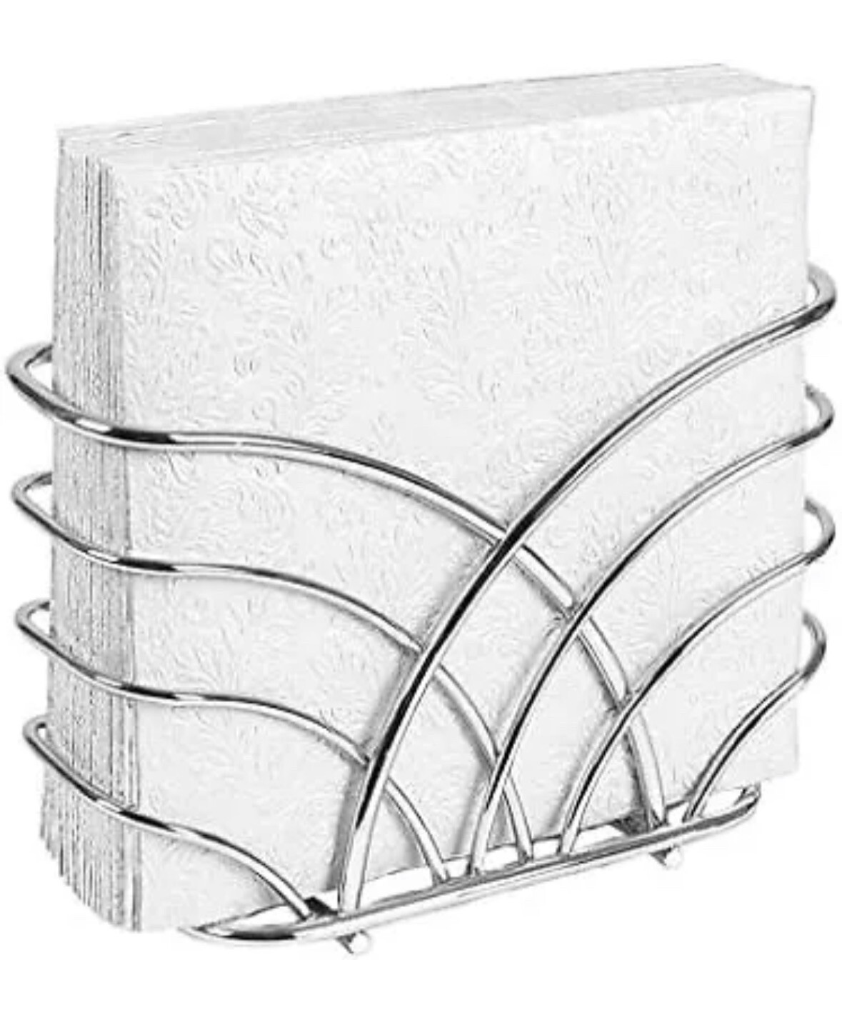 LEVIMETREE Silver Napkin Holder Stainless Steel Napkin Holders for