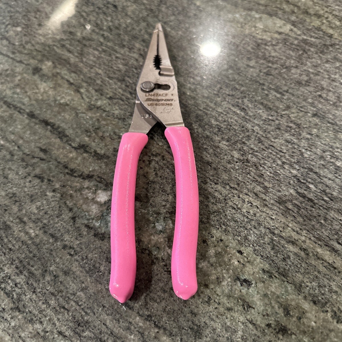 Snap On ln47acf 9” talon grip long nose slip joint pliers pink | eBay