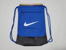 Nike Brasilia Drawstring Backpack Bag Training Gym Sports walk Sack Blue Black