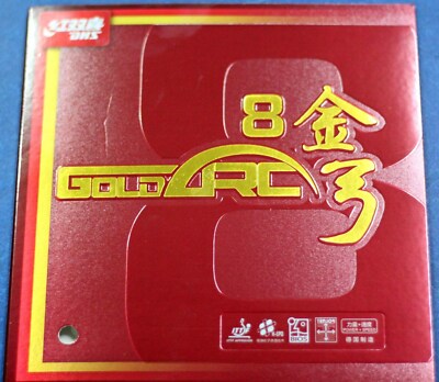 DHS Gold Arc 8 (Offensive, Power + Speed) Table Tennis Rubber w/Sponge, New, USD