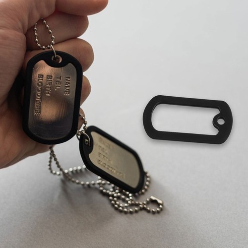 12 Pcs Silicone Case Dog Tag Silencers Man Travel Covers - Picture 12 of 12