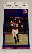 Ole Miss LSU Football Ticket Stub Hemingway Stadium Vaughn 11/19/2005