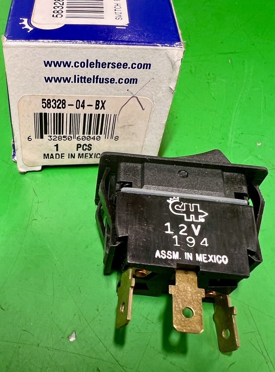 スイッチカセット COLE HERSEE 58328-04-BX Universal Rocker Switch 20 Amp RED 🚨FREE