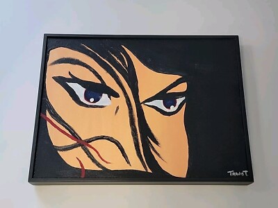 Womans Eyes Design - Original Acrylic By Travis T. 