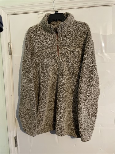 Men Alpine Sherpa Gray Sherpa Pullover 