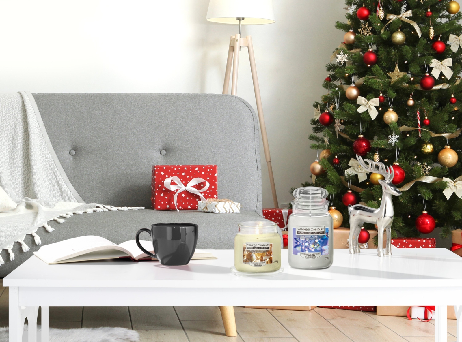 Yankee Candle Home Inspiration Scented Large Jar Glistening Christmas 100125... 5038581042268