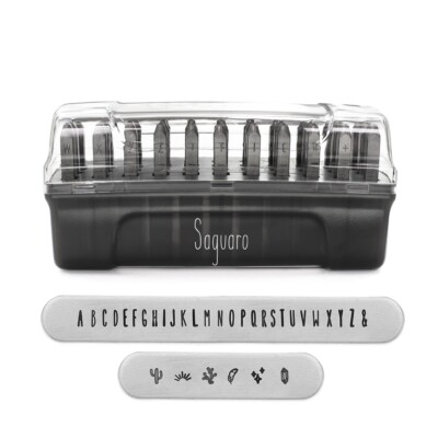 ImpressArt Saguaro Uppercase Signature Letter Metal Stamps, Steel Punches
